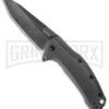 Kershaw Link Gray Spring Assisted Tanto Knife - BlackWash Plain -Kershaw Store kershaw link folder aluminum tanto 1776tgrybw jm large