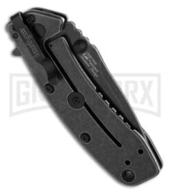 Kershaw Cryo II Tanto Assisted Opening Knife - BlackWash Plain -Kershaw Store kershawcryo II Tanto blackwash 1556tbw side large