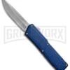 Lightning Blue D/A OTF Automatic Knife - Satin Plain -Kershaw Store lightning plain blue satin large