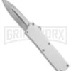 Lightning White D/A OTF Automatic Knife - Satin Dagger -Kershaw Store lightning white satin dagger BHQ 19021 er large