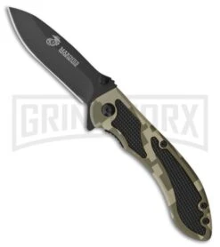 M-Tech USMC Brigade Master Spring Assisted Knife - Black Plain