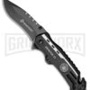 M-Tech USMC Semper Fi Drop Point Black Aluminum Spring Assisted Knife - Black -Kershaw Store m tech usmc semper fi dp black alum sa black BP 28526 jr large