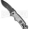 M-Tech USMC Semper Fi Drop Point Gray Aluminum Spring Assisted Knife - Black 2 M-Tech USMC Semper Fi Drop Point Gray Aluminum Spring Assisted Knife - Black -Kershaw Store m tech usmc semper fi dp gray alum sa black BP 28527 jr large