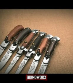 9" Medteh Dark Wood Russian Stiletto Automatic Knife - Satin Plain 9 9" Medteh Dark Wood Russian Stiletto Automatic Knife - Satin Plain -Kershaw Store meditex stiletto leverlock variety dl large