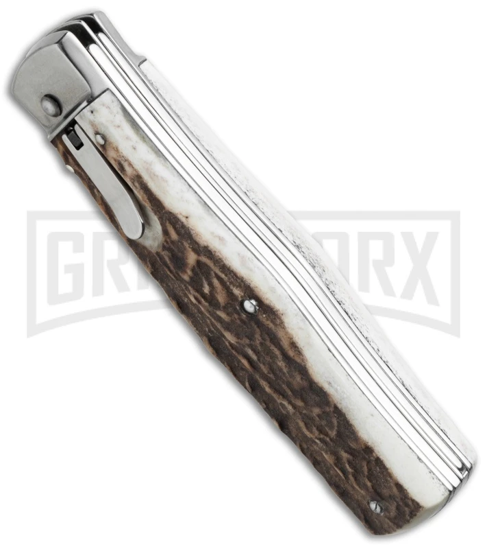 Mikov 241 Predator Stag Horn Automatic Leverlock Knife W/ Saw 5 Mikov 241 Predator Stag Horn Automatic Leverlock Knife W/ Saw - Image 3