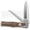 Mikov 241 Predator Stag Horn Automatic Leverlock Knife W/ Saw -Kershaw Store mikov stag w saw cm large