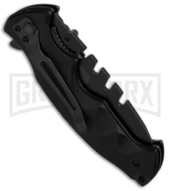 MTech XTreme Ballistic Black Spring Assisted Knife - Black Serr -Kershaw Store mtech mx a818bk black serrated side large