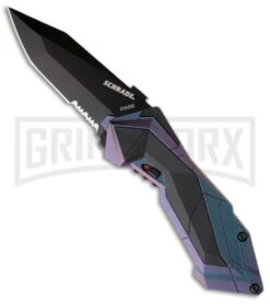 Schrade Chameleon MAGIC Spring Assisted Knife - Tanto Black Serr
