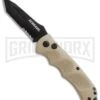 Schrade Extreme Survival Tan Automatic Knife - Tanto Black Serr -Kershaw Store schrade extreme survival tan spear serrated sc60brts large