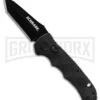 Schrade Mini Black Automatic Knife - Tanto Black Plain -Kershaw Store schrade sc60mbt large
