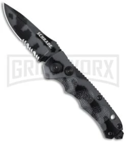 Schrade Mini Extreme Survival SC60MCS Urban Camo Automatic - Spear Point Serr