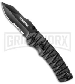 Schrade SCHA10BS MAGIC Dual-Action Manual & Assisted Opening Knife - Black Serr