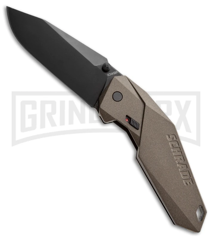 Schrade Brown MAGIC Spring Assisted Knife - Black Plain 3 Schrade Brown MAGIC Spring Assisted Knife - Black Plain