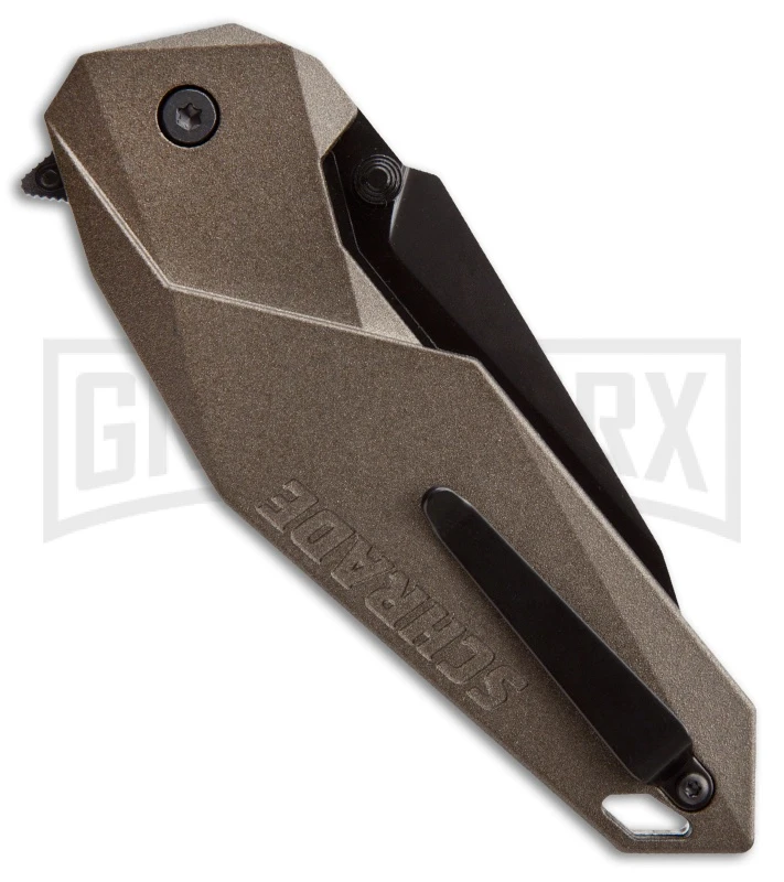 Schrade Brown MAGIC Spring Assisted Knife - Black Plain 4 Schrade Brown MAGIC Spring Assisted Knife - Black Plain - Image 2