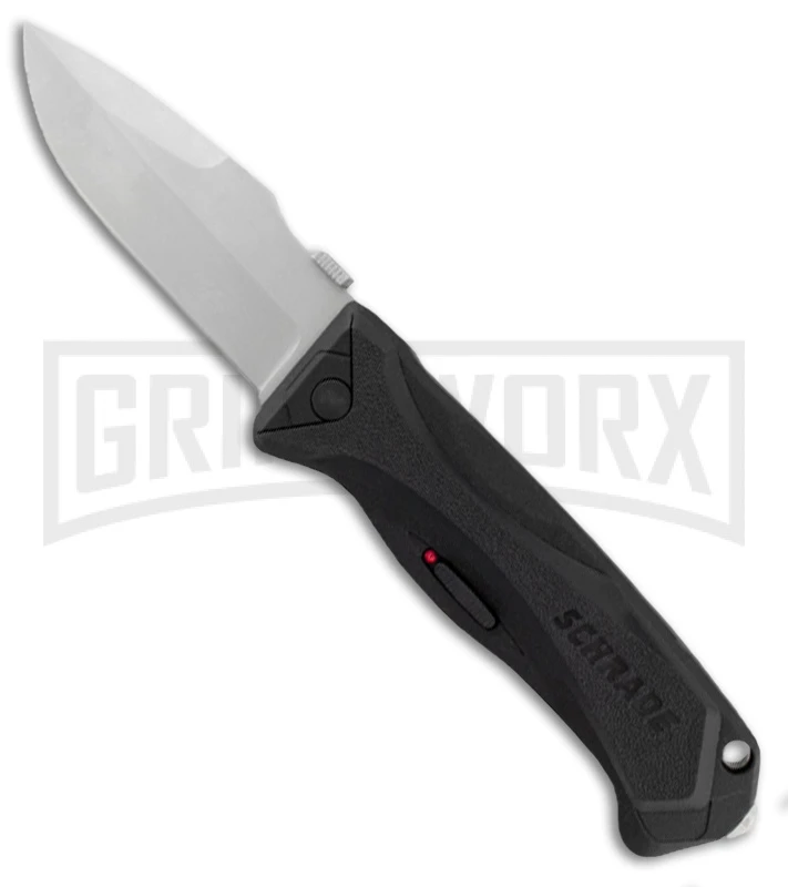 Schrade Black MAGIC Spring Assisted Knife SCHA6L - Bead Blast Plain 3 Schrade Black MAGIC Spring Assisted Knife SCHA6L - Bead Blast Plain