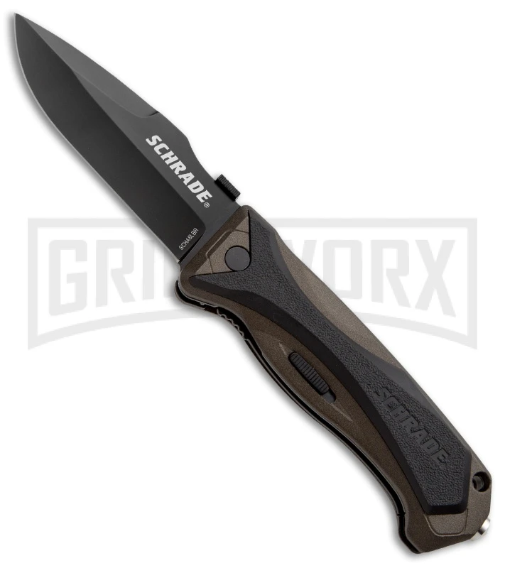 Schrade Brown Drop Point MAGIC Spring Assisted Knife SCHA6LBR (3.75" Plain) 3 Schrade Brown Drop Point MAGIC Spring Assisted Knife SCHA6LBR (3.75" Plain)