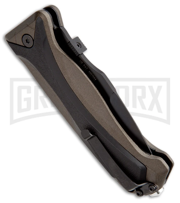 Schrade Brown MAGIC Spring Assisted Knife - Black Serr 4 Schrade Brown MAGIC Spring Assisted Knife - Black Serr - Image 2