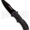 Schrade Black MAGIC Spring Assisted Knife- Black Plain -Kershaw Store schrade scha7b large