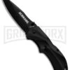 Schrade Small Black Spring Assisted Knife - Black Plain