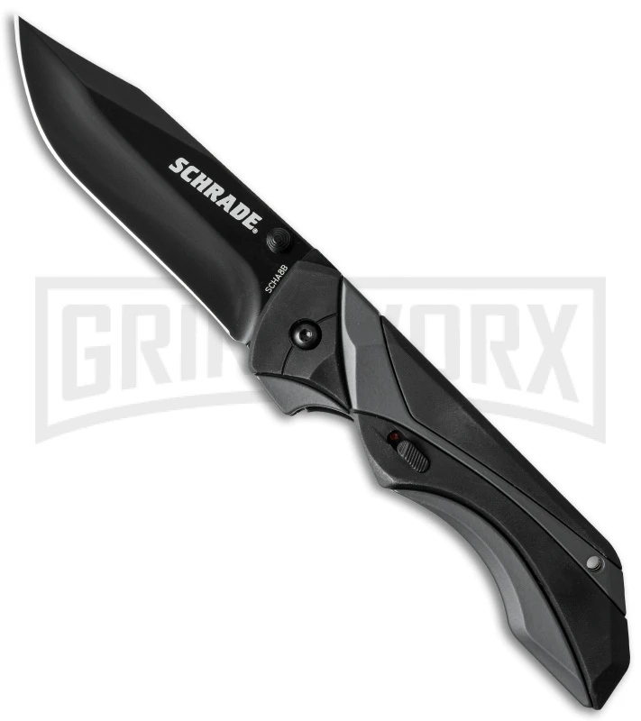 Schrade SCHA8B 24/7 MAGIC Gray/Black Spring Assisted Knife - Black Plain 3 Schrade SCHA8B 24/7 MAGIC Gray/Black Spring Assisted Knife - Black Plain