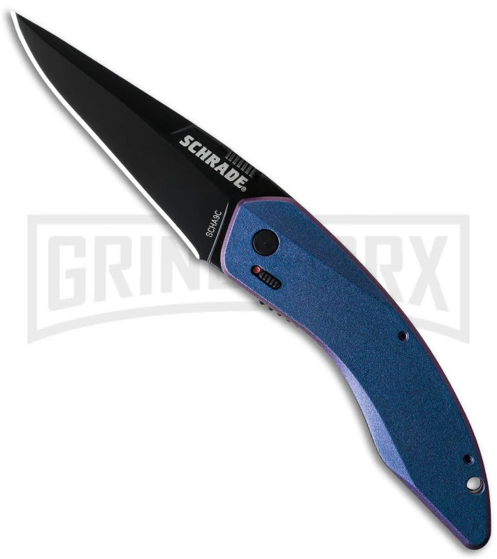 Schrade SCHA9C Landshark ColorShift MAGIC Spring Assisted Knife - Black Plain 3 Schrade SCHA9C Landshark ColorShift MAGIC Spring Assisted Knife - Black Plain