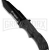 Smith & Wesson Black Ops Gray Spring Assisted Knife - Tanto Black Serr