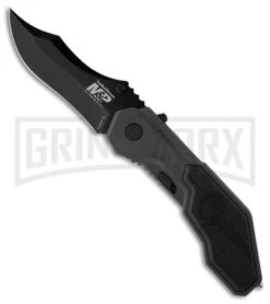 Smith & Wesson MAGIC Black Spring Assist Knife - Black Plain