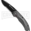 Smith & Wesson Mini S.W.A.T. Gray Aluminum Spring Assisted Knife - Black Serr