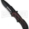 Smith & Wesson Black Ops Smoked Red Spring Assisted Knife - Black Serr 1 Smith & Wesson Black Ops Smoked Red Spring Assisted Knife - Black Serr -Kershaw Store smith wesson black ops ser swblop3rs large