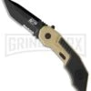 Smith & Wesson Desert MAGIC Tan Spring Assist Knife - Tanto Black Serr -Kershaw Store smith wesson desert magic swmp3bsd large
