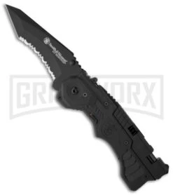 Smith & Wesson Black First Response Rescue Knife - Black Serr