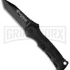 Smith & Wesson Mini Black Ops Black Spring Assist Knife - Tanto Black Plain -Kershaw Store smith wesson mini black ops swblop2smtb large