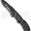 Smith & Wesson Mini Black Ops Black Spring Assisted Knife - Black Serr -Kershaw Store smith wesson small black os swblop3sms large