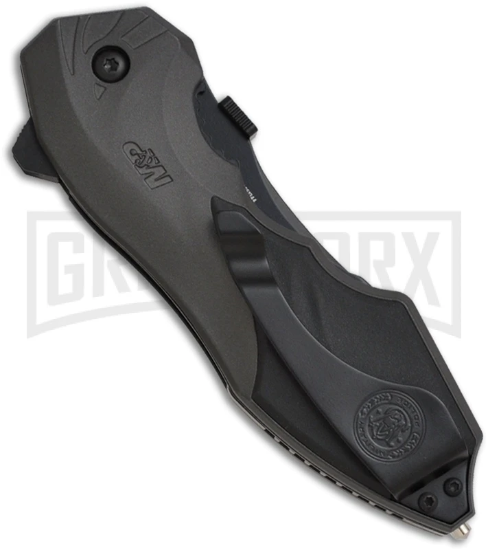 Smith & Wesson Grey MAGIC Spring Assist Knife - Black Serr 4 Smith & Wesson Grey MAGIC Spring Assist Knife - Black Serr - Image 2