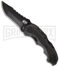 Smith & Wesson Grey MAGIC Spring Assisted Knife - Black Plain