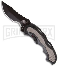 Smith & Wesson Black MAGIC Spring Assisted Knife - Black Serr