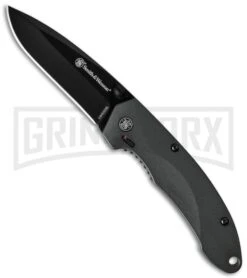 Smith & Wesson SWAT MAGIC Gray Spring Assisted Knife - Black Plain