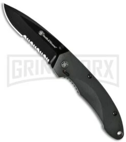 Smith & Wesson SWAT MAGIC Gray Spring Assisted Knife - Black Serr