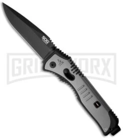 SOG Knives Grey Flashback Spring Assisted Knife - Black Plain