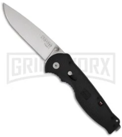 SOG Flash II Black GRN Spring Assisted Knife - Satin Plain
