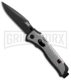 SOG Knives Flashback Mini Silver Spring Assisted Knife - Black Plain