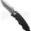 SOG Knives Zoom Mini Black Spring Assisted Knife - Drop Point Satin Plain