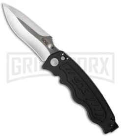 SOG Zoom Black Spring Assisted Knife - Satin Plain