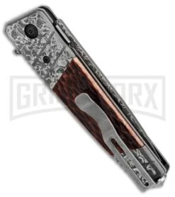 Tac-Force Jigged Bone Damascus Spring Assisted Knife - Damascus Plain -Kershaw Store tac force jigged bone damascus TF 704BN BP 18547 er side large