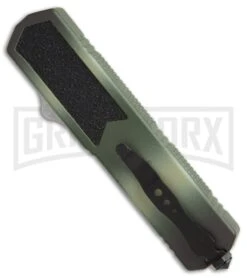 Titan Camo D/A OTF Automatic Knife - Dagger Black Plain -Kershaw Store titan camo dagger black BP 19007 er side large