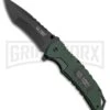 US Army Charge Green G-10 Spring Assisted Knife - Black Plain -Kershaw Store us army charge green g 10 sa black BP 28652 jr large