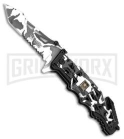 US Army Liberator Urban Camo Spring Assisted Knife - Urban Camo Serr