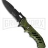 US Army Quest OD Green Spring Assisted Knife - Spear Point Black Serr 2 US Army Quest OD Green Spring Assisted Knife - Spear Point Black Serr -Kershaw Store us army quest od green sa sp black serr BP 28647 jr large